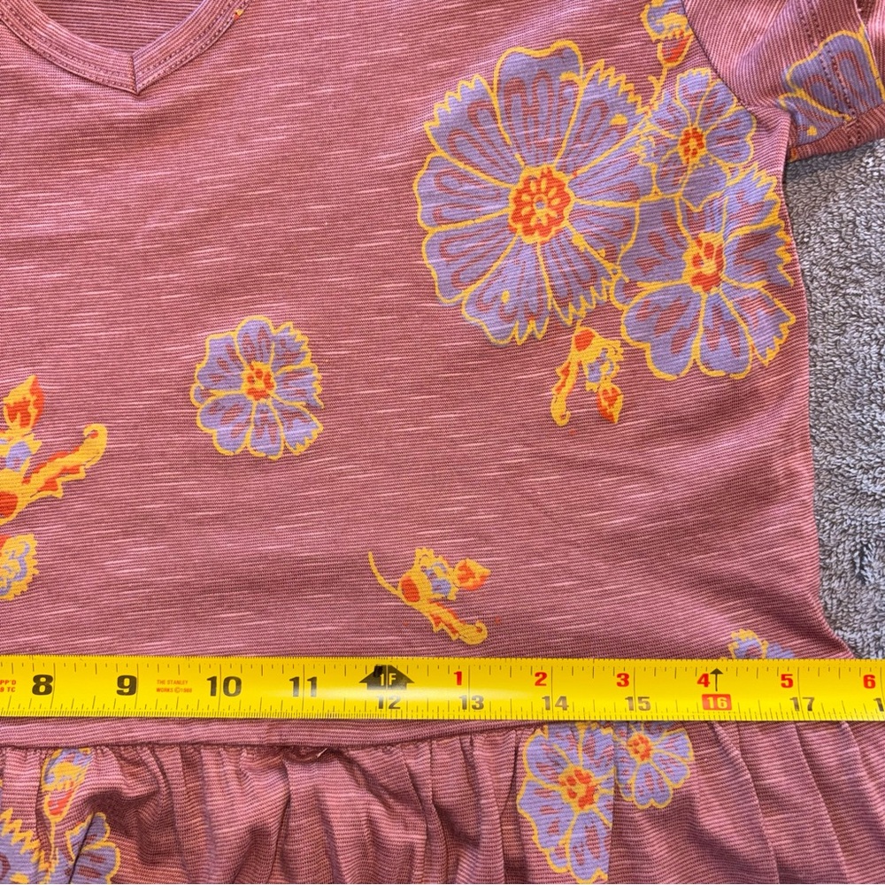 Toad & Co Marley Tiered SS Dress Size S Purple Agate Zinnia Print Pockets - Picture 8 of 10